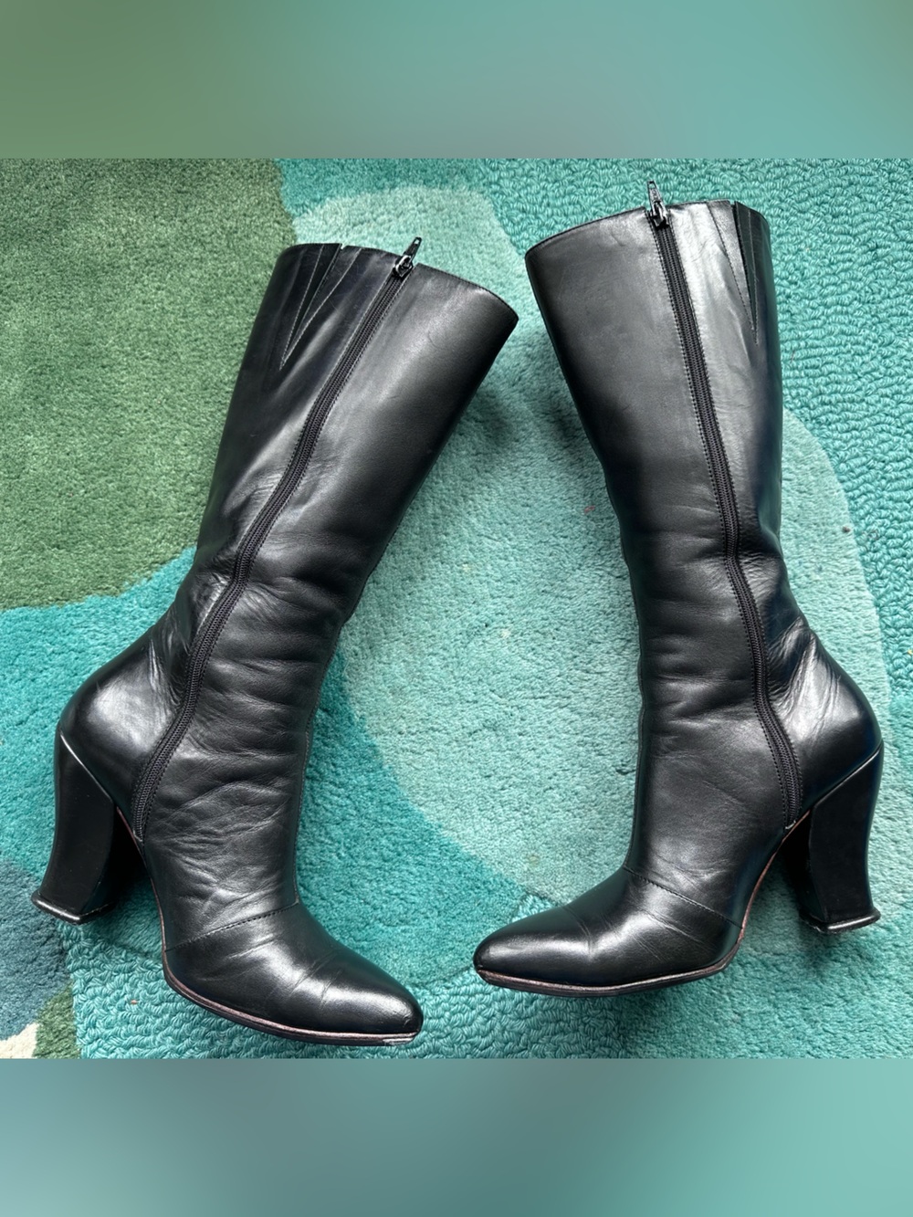 Fluevog Elegant Conversations Jillian black heeled midcalf boot -7 (fits 6.5/6) - Picture 9 of 16